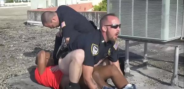  Male cops sucking cock gay first time Apprehended Breaking and